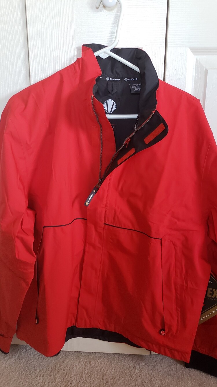 Sunice Red Men's Gore-Tex Rain Jacket